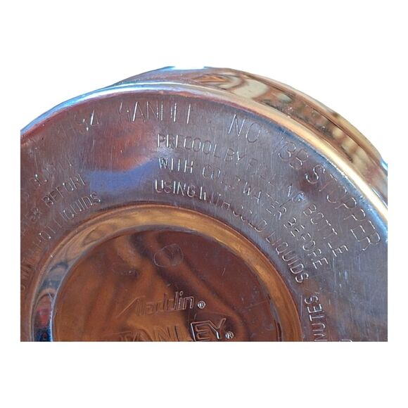 Stanley Vintage Made in USA Aladdin Green Vacuum Bottle Thermos A-944DH Quart - Picture 11 of 16